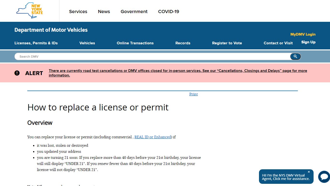 New York DMV | How to replace a license or permit